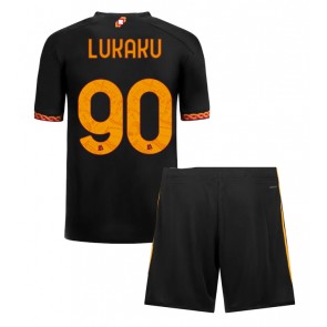 AS Roma Romelu Lukaku #90 Tredjeställ Barn 2023-24 Kortärmad (+ Korta byxor)